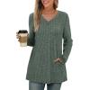 image:imageWIHOLL Womens Tops Fall Fahion 2025 Long Sleeve Shirts Casual Lightweight Tunic Sweaters Fashion Winter Clothing0green