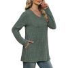 image:imageWIHOLL Womens Tops Fall Fahion 2025 Long Sleeve Shirts Casual Lightweight Tunic Sweaters Fashion Winter Clothing0green