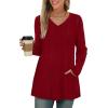 image:imageWIHOLL Womens Tops Fall Fahion 2025 Long Sleeve Shirts Casual Lightweight Tunic Sweaters Fashion Winter Clothing1burgundy