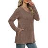 image:imageWIHOLL Womens Tops Fall Fahion 2025 Long Sleeve Shirts Casual Lightweight Tunic Sweaters Fashion Winter Clothing1coffee