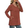 image:imageWIHOLL Womens Tops Fall Fahion 2025 Long Sleeve Shirts Casual Lightweight Tunic Sweaters Fashion Winter Clothing2caramel
