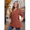 image:imageWIHOLL Womens Tops Fall Fahion 2025 Long Sleeve Shirts Casual Lightweight Tunic Sweaters Fashion Winter Clothing2caramel