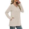 image:imageWIHOLL Womens Tops Fall Fahion 2025 Long Sleeve Shirts Casual Lightweight Tunic Sweaters Fashion Winter Clothing2khaki
