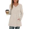 image:imageWIHOLL Womens Tops Fall Fahion 2025 Long Sleeve Shirts Casual Lightweight Tunic Sweaters Fashion Winter Clothing2khaki