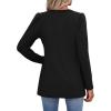 image:imageWIHOLL Womens Tops Long Sleeve Fall Shirts Babydoll Peplum Tops for Women V Neck Tunic Dressy Casual BlousesBlack