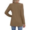 image:imageWIHOLL Womens Tops Long Sleeve Fall Shirts Babydoll Peplum Tops for Women V Neck Tunic Dressy Casual BlousesBrown