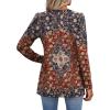 image:imageWIHOLL Womens Tops Long Sleeve Fall Shirts Babydoll Peplum Tops for Women V Neck Tunic Dressy Casual BlousesEthnic Red
