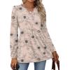 image:imageWIHOLL Womens Tops Long Sleeve Fall Shirts Babydoll Peplum Tops for Women V Neck Tunic Dressy Casual BlousesFloral Beige