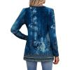 image:imageWIHOLL Womens Tops Long Sleeve Fall Shirts Babydoll Peplum Tops for Women V Neck Tunic Dressy Casual BlousesFloral Blue