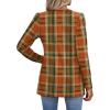 image:imageWIHOLL Womens Tops Long Sleeve Fall Shirts Babydoll Peplum Tops for Women V Neck Tunic Dressy Casual BlousesPlaid Caramel