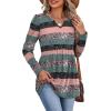 image:imageWIHOLL Womens Tops Long Sleeve Fall Shirts Babydoll Peplum Tops for Women V Neck Tunic Dressy Casual BlousesStriped Pink