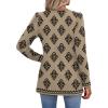 image:imageWIHOLL Womens Tops Long Sleeve Fall Shirts Babydoll Peplum Tops for Women V Neck Tunic Dressy Casual BlousesWestern Print