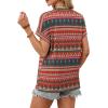 image:imageWIHOLL Womens Tops Short Sleeve Shirts Summer Outfits 2026 Spring Dressy Casual Clothes ClothingBoho Stripes