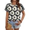 image:imageWIHOLL Womens Tops Short Sleeve Shirts Summer Outfits 2026 Spring Dressy Casual Clothes ClothingFloral