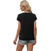 image:imageWIHOLL Womens Tops Summer Short Sleeve Sweater V Neck Shirts Beach Vacation Clothes Business Casual Fashion Clothing0black