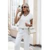 image:imageWIHOLL Womens Tops Summer Short Sleeve Sweater V Neck Shirts Beach Vacation Clothes Business Casual Fashion Clothing0white