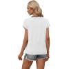 image:imageWIHOLL Womens Tops Summer Short Sleeve Sweater V Neck Shirts Beach Vacation Clothes Business Casual Fashion Clothing0white