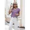 image:imageWIHOLL Womens Tops Summer Short Sleeve Sweater V Neck Shirts Beach Vacation Clothes Business Casual Fashion Clothing1purple