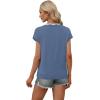 image:imageWIHOLL Womens Tops Summer Short Sleeve Sweater V Neck Shirts Beach Vacation Clothes Business Casual Fashion ClothingBlue