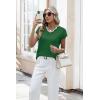 image:imageWIHOLL Womens Tops Summer Short Sleeve Sweater V Neck Shirts Beach Vacation Clothes Business Casual Fashion ClothingGreen