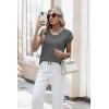 image:imageWIHOLL Womens Tops Summer Short Sleeve Sweater V Neck Shirts Beach Vacation Clothes Business Casual Fashion ClothingGrey