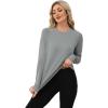 image:imageWIHOLL Workout Tops for Women Long Sleeve Sun Shirt UPF 50 UV Protection Running Hiking Clothes Quick Dry Athletic TopsGrey