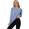 image:imageWIHOLL Workout Tops for Women Long Sleeve Sun Shirt UPF 50 UV Protection Running Hiking Clothes Quick Dry Athletic TopsLightblue