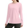 image:imageWIHOLL Workout Tops for Women Long Sleeve Sun Shirt UPF 50 UV Protection Running Hiking Clothes Quick Dry Athletic TopsPink