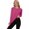 image:imageWIHOLL Workout Tops for Women Long Sleeve Sun Shirt UPF 50 UV Protection Running Hiking Clothes Quick Dry Athletic TopsRed