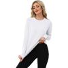 image:imageWIHOLL Workout Tops for Women Long Sleeve Sun Shirt UPF 50 UV Protection Running Hiking Clothes Quick Dry Athletic TopsWhite