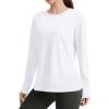 image:imageWIHOLL Workout Tops for Women Long Sleeve Sun Shirt UPF 50 UV Protection Running Hiking Clothes Quick Dry Athletic TopsWhite
