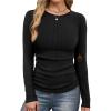 image:imageWIHOLL Long Sleeve Shirts for Women Fall Fashion Thermal Shirts Rib Knit Winter Clothing Warm Undershirts Basic TShirts0black