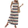 image:imageWIHOLL Summer Dresses for Women 2026 Maxi Dresses Long Flowy A Line Sleeveless Sundresses with PocketsMultistriped