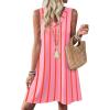 image:imageWIHOLL Summer Dresses for Women Beach Vacation Clothes Sundress Dress Hawaiian Boho Dresses Fashion Travel Cruise OutfitsPink Stripe