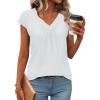image:imageWIHOLL Tank Tops for Women Summer Shirts V Neck TShirts Beach Vacation Clothe Boho Sleeveless Basic Tees Fashion Clothing0white