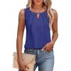 image:imageWIHOLL Womens Tank Tops Loose Fit Casual Sleeveless Tops Keyhole Neck Trendy Summer Tops Flowy Clothes Outfits 2026Blue