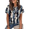 image:imageWIHOLL Womens Tops Short Sleeve Shirts Summer Outfits 2026 Spring Dressy Casual Clothes ClothingDye Tie