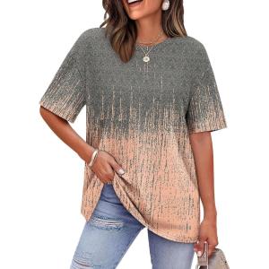 image:imageWIHOLL Oversized Tshirts for Women Summer Tops Short Sleeve T Shirts Beach Vacation Clothes Travel Outfits Fashion 2026Volcanic Print