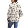 image:imageWIHOLL 34 Length Sleeve Womens Tops Mock Neck Pleated Front Blouses for Women Dressy Casual Spring Summer OutfitsPolka Dot