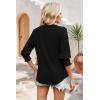 image:imageWIHOLL 34 Length Sleeve Womens Tops Summer Shirts Spring Vacation Outfits Dressy Casual Trendy Fall S3XL01black