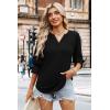 image:imageWIHOLL 34 Length Sleeve Womens Tops Summer Shirts Spring Vacation Outfits Dressy Casual Trendy Fall S3XL01black