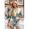 image:imageWIHOLL 34 Length Sleeve Womens Tops Summer Shirts Spring Vacation Outfits Dressy Casual Trendy Fall S3XL01orange and Blue Plaid