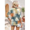 image:imageWIHOLL 34 Length Sleeve Womens Tops Summer Shirts Spring Vacation Outfits Dressy Casual Trendy Fall S3XL01orange and Blue Plaid