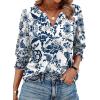 image:imageWIHOLL 34 Length Sleeve Womens Tops Summer Shirts Spring Vacation Outfits Dressy Casual Trendy Fall S3XL01p Ethnic Floral