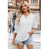 image:imageWIHOLL 34 Length Sleeve Womens Tops Summer Shirts Spring Vacation Outfits Dressy Casual Trendy Fall S3XL01white