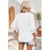 image:imageWIHOLL 34 Length Sleeve Womens Tops Summer Shirts Spring Vacation Outfits Dressy Casual Trendy Fall S3XL01white
