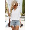 image:imageWIHOLL 34 Length Sleeve Womens Tops Summer Shirts Spring Vacation Outfits Dressy Casual Trendy Fall S3XL01white