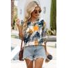 image:imageWIHOLL 34 Length Sleeve Womens Tops Summer Shirts Spring Vacation Outfits Dressy Casual Trendy Fall S3XL02multi Teal
