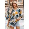 image:imageWIHOLL 34 Length Sleeve Womens Tops Summer Shirts Spring Vacation Outfits Dressy Casual Trendy Fall S3XL02multi Teal