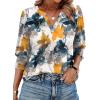 image:imageWIHOLL 34 Length Sleeve Womens Tops Summer Shirts Spring Vacation Outfits Dressy Casual Trendy Fall S3XL02multi Teal